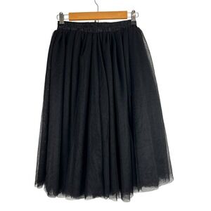 Black Tulle Witchy Midi Skirt Small Whimsical Dark Romance Ballet Fairy Grunge